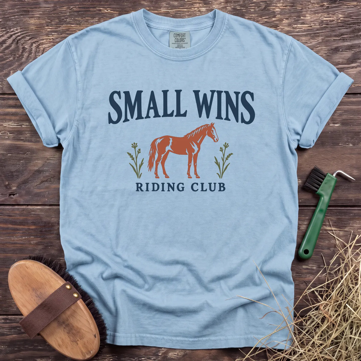 Small Wins Club T-Shirt in Chambray [color: Chambray]