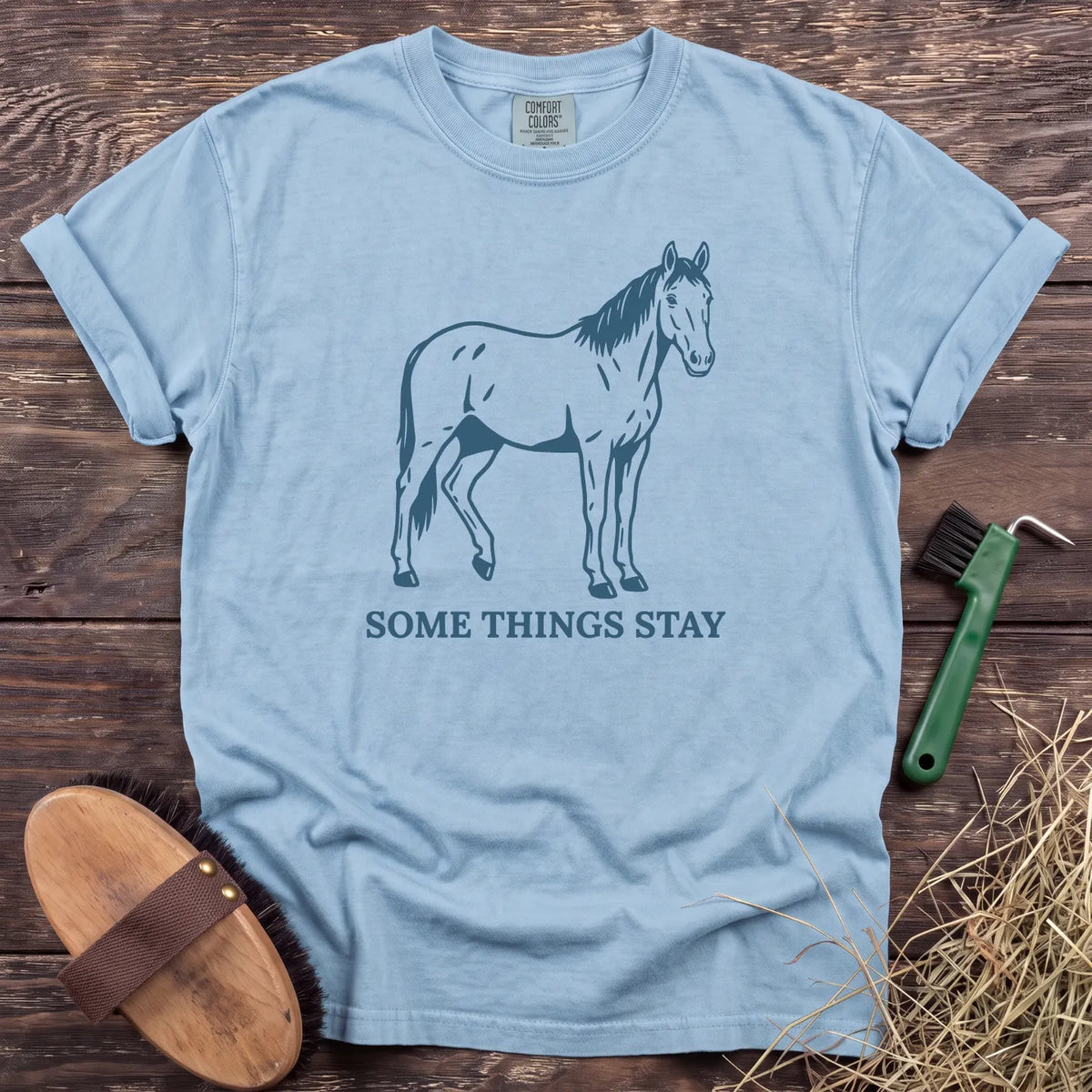 Some Things Stay T-Shirt in Chambray [color: Chambray]