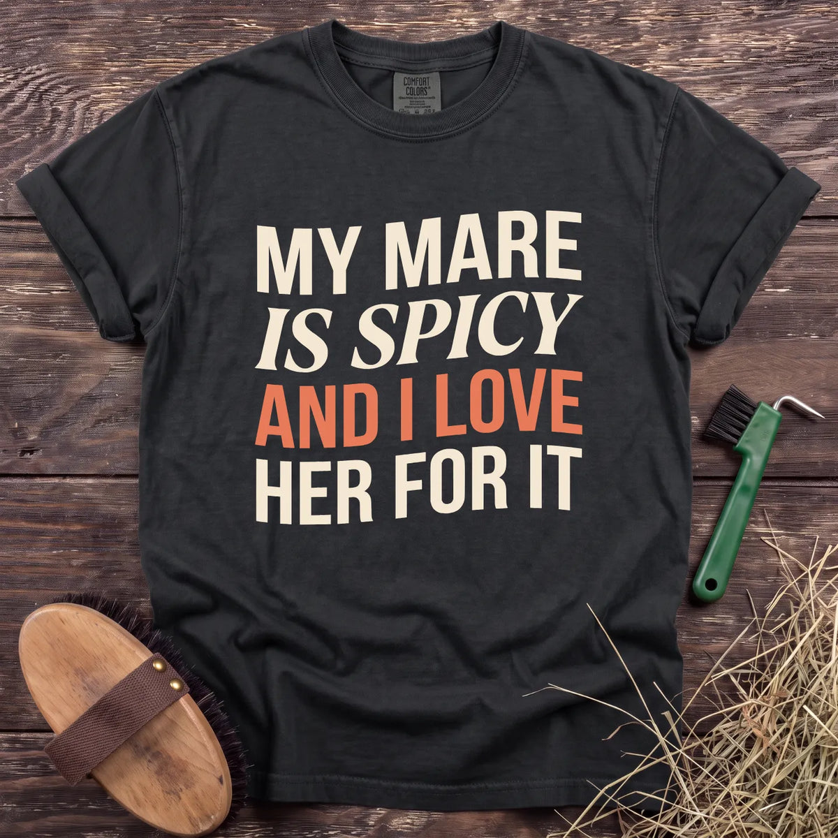 Spicy Mare T-Shirt in Black [color: Black]
