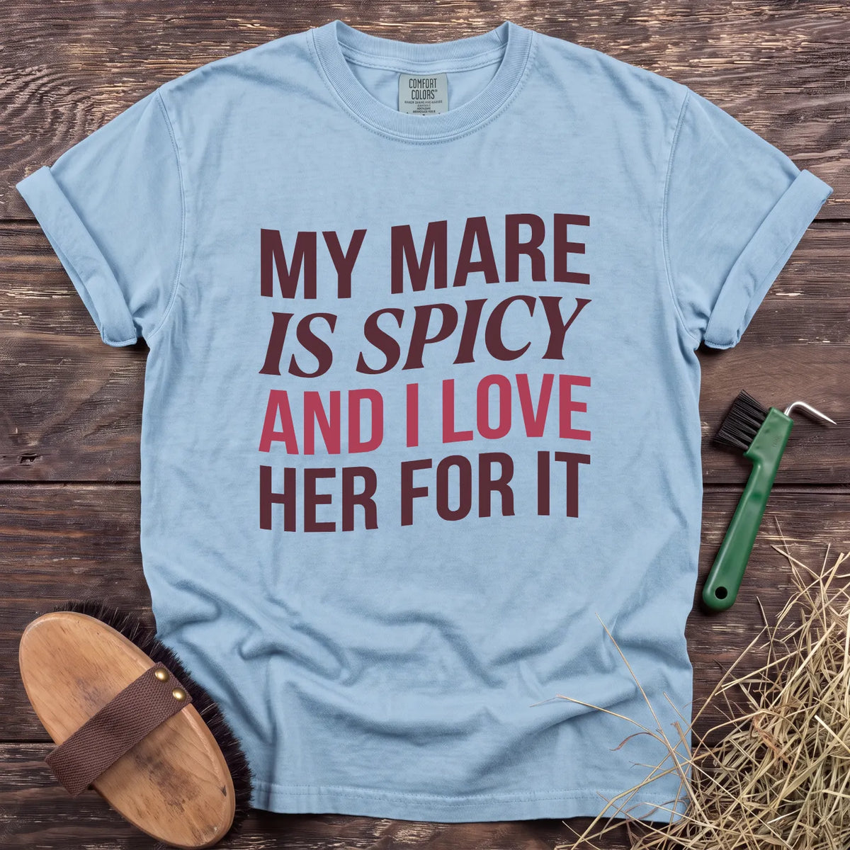 Spicy Mare T-Shirt in Chambray [color: Chambray]