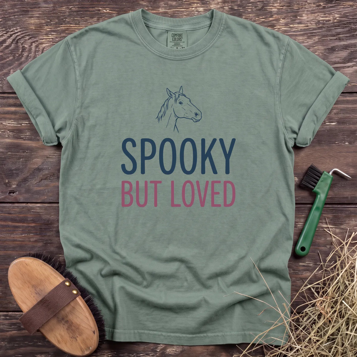 Spooky but Loved T-Shirt in Bay [color: Bay]