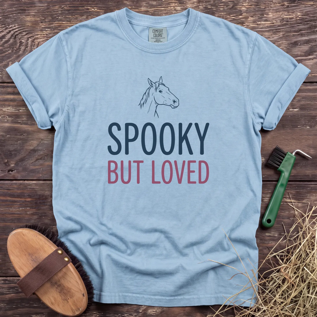 Spooky but Loved T-Shirt in Chambray [color: Chambray]