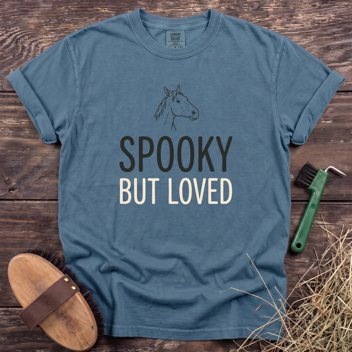 Spooky but Loved T-Shirt in Ice Blue [color: Ice Blue]