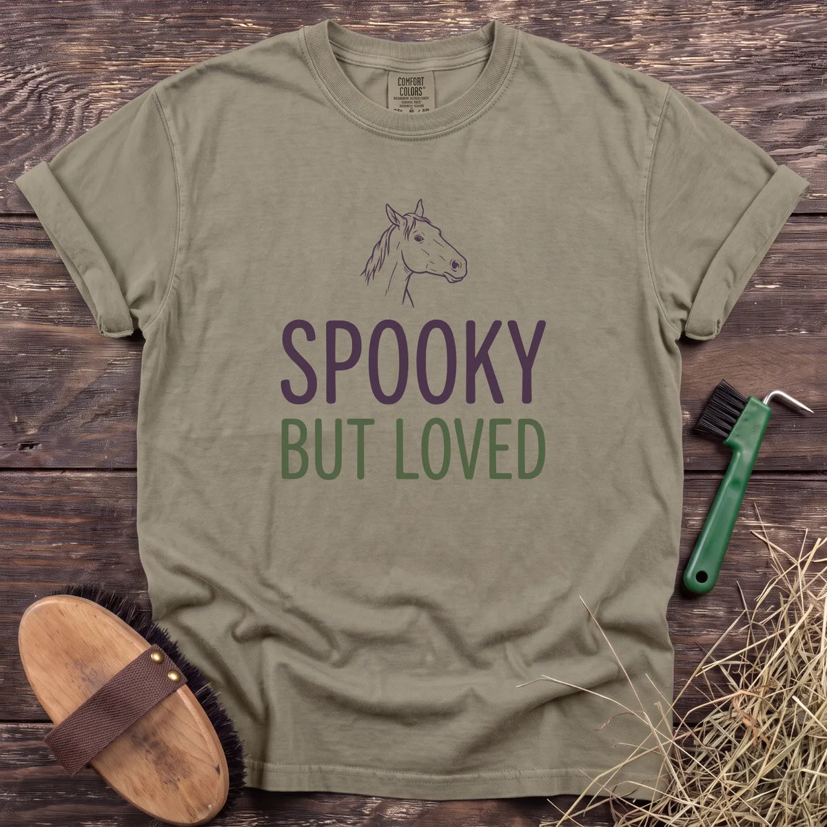Spooky but Loved T-Shirt in Sandstone [color: Sandstone]
