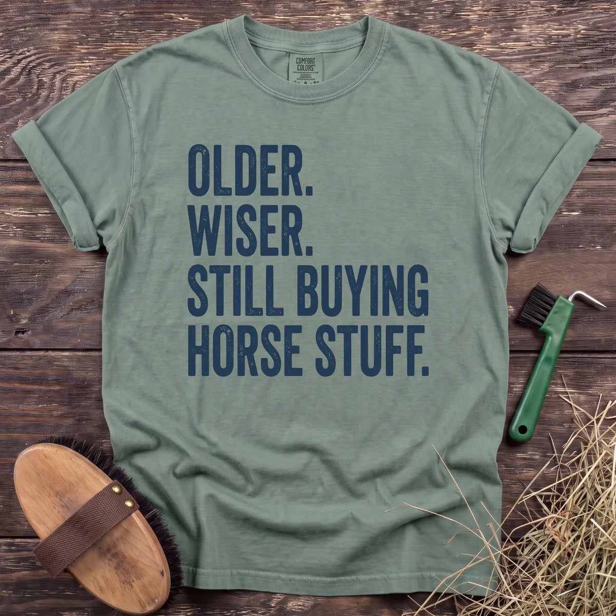 Still Buying Horse Stuff T-Shirt in Bay [color: Bay]