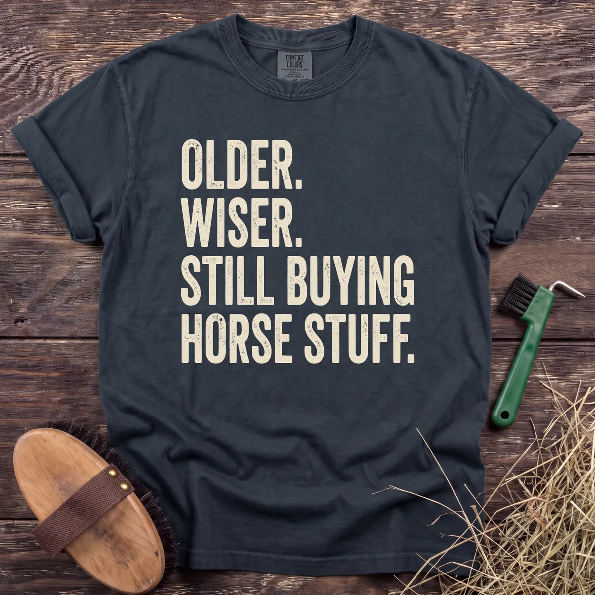 Still Buying Horse Stuff T-Shirt in Graphite [color: Graphite]