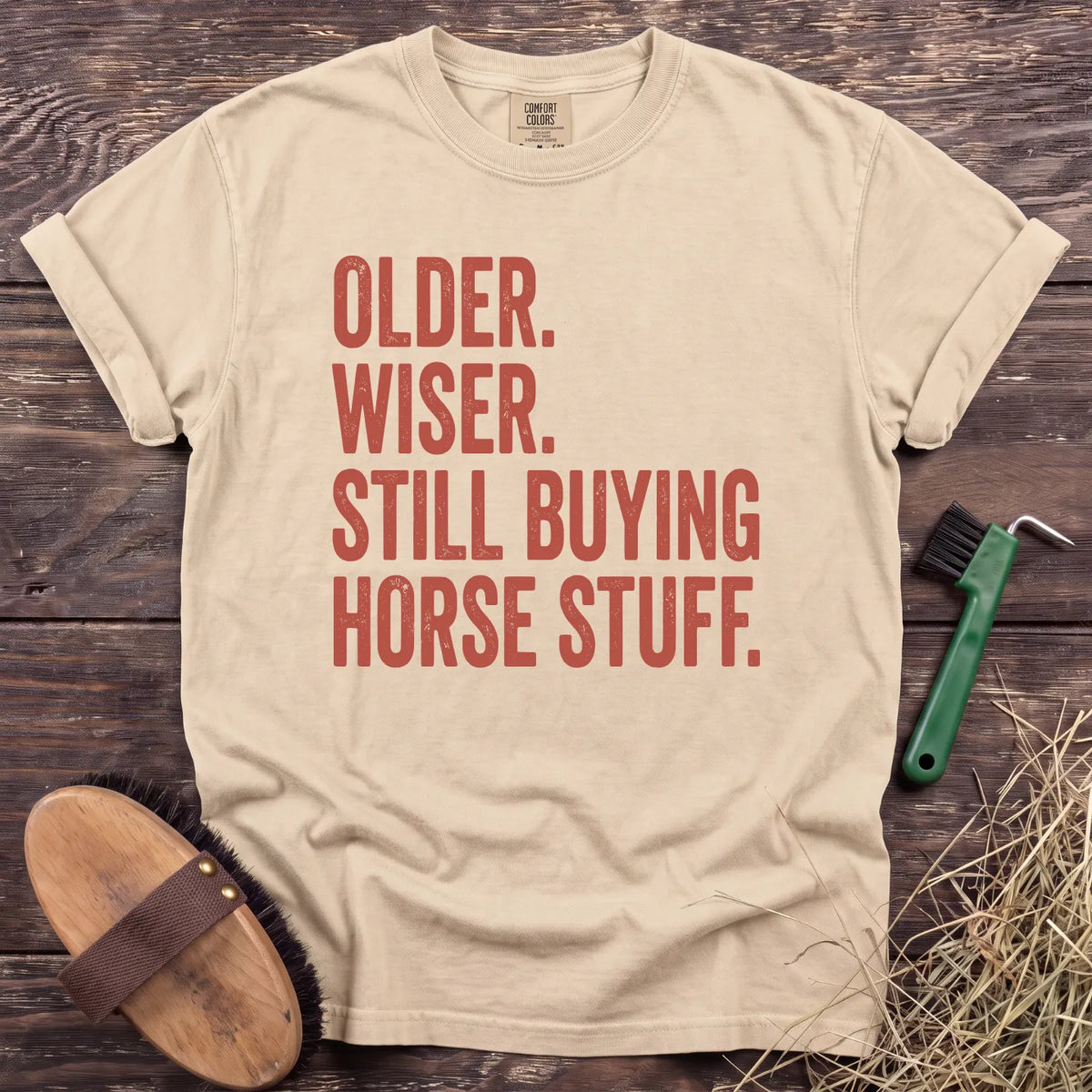 Still Buying Horse Stuff T-Shirt in Ivory [color: Ivory]