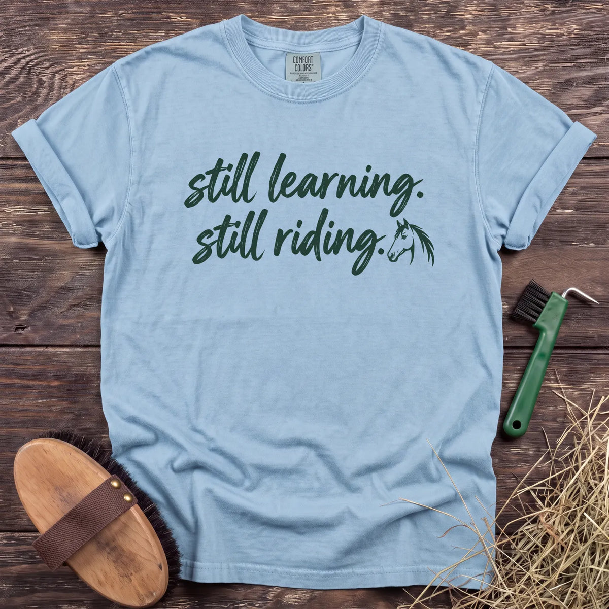 Still Learning T-Shirt in Chambray [color: Chambray]