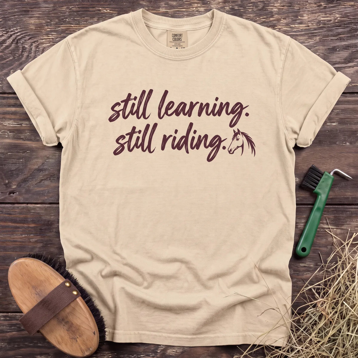 Still Learning T-Shirt in Ivory [color: Ivory]