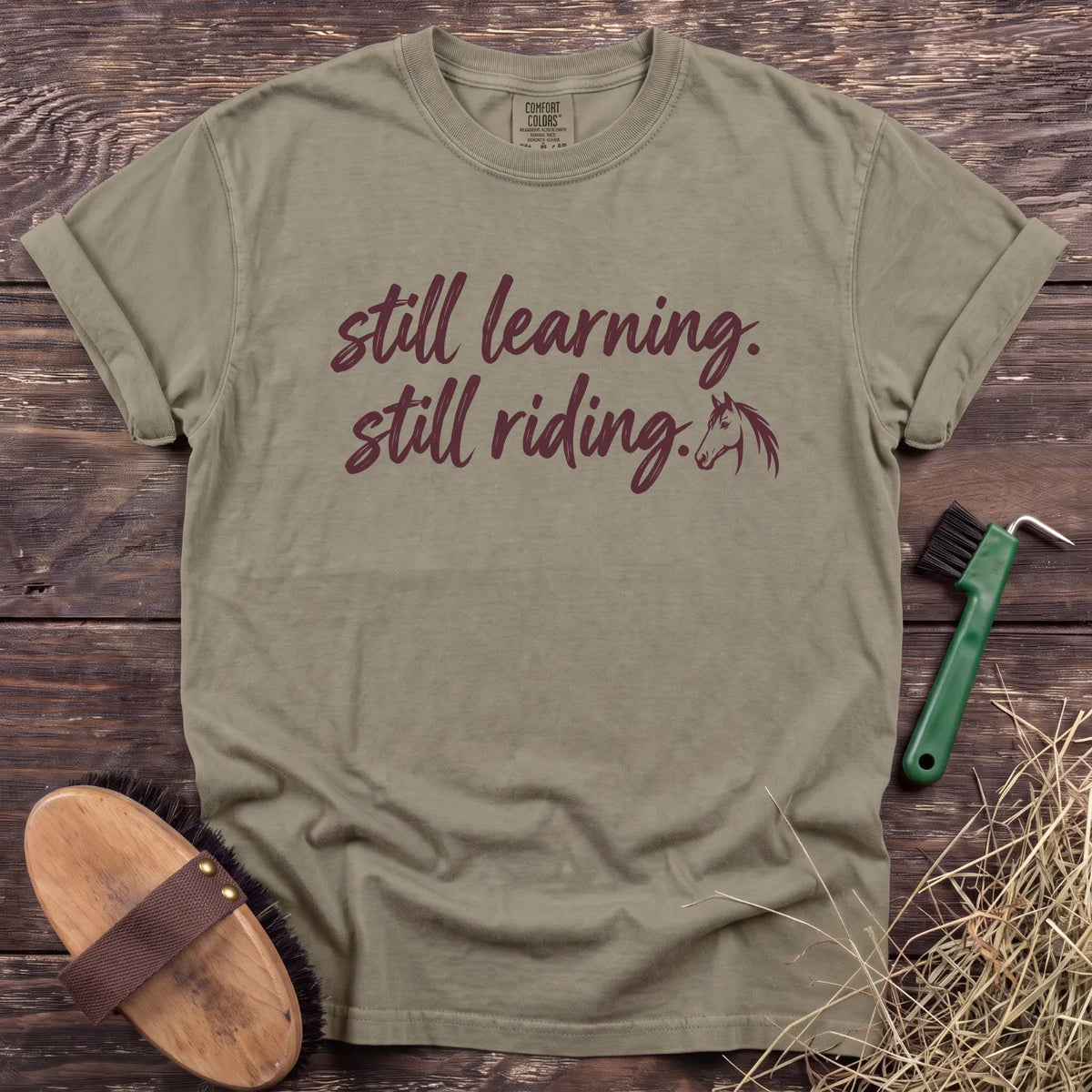 Still Learning T-Shirt in Sandstone [color: Sandstone]