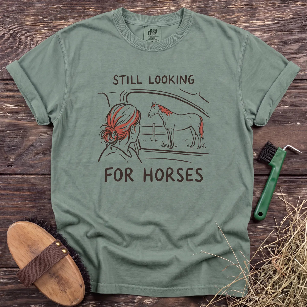 Still Looking for Horses T-Shirt in Bay [color: Bay]