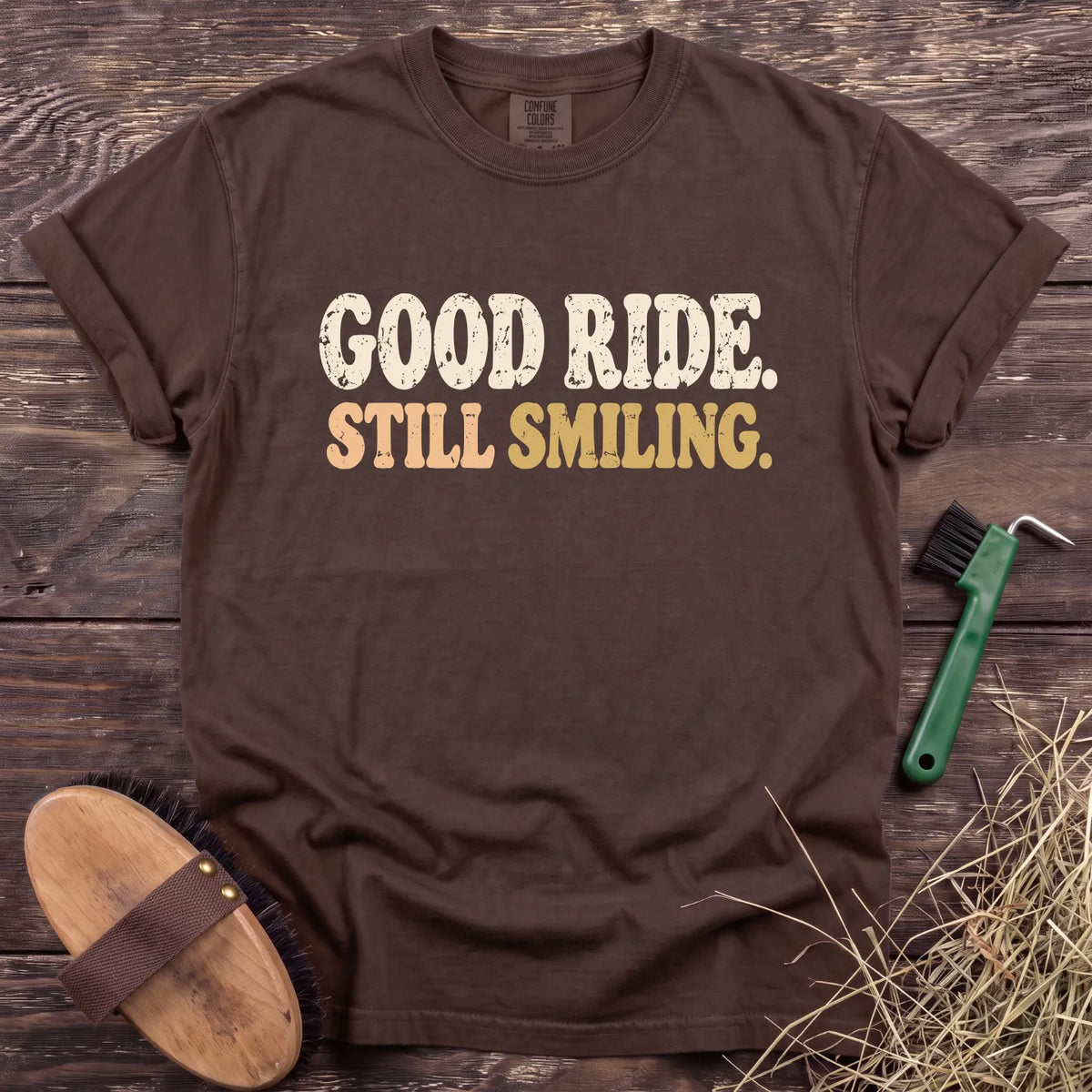 Still Smiling T-Shirt in Espresso [color: Espresso]