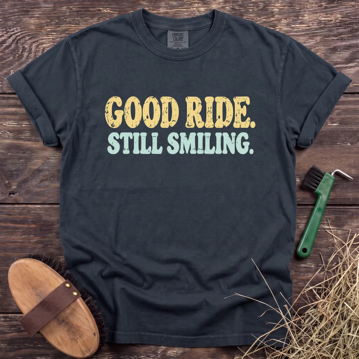 Still Smiling T-Shirt in Graphite [color: Graphite]