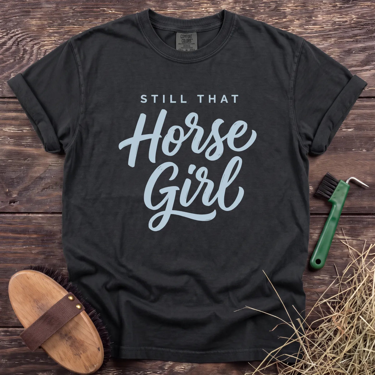 Still That Horse Girl T-Shirt in Black [color: Black]
