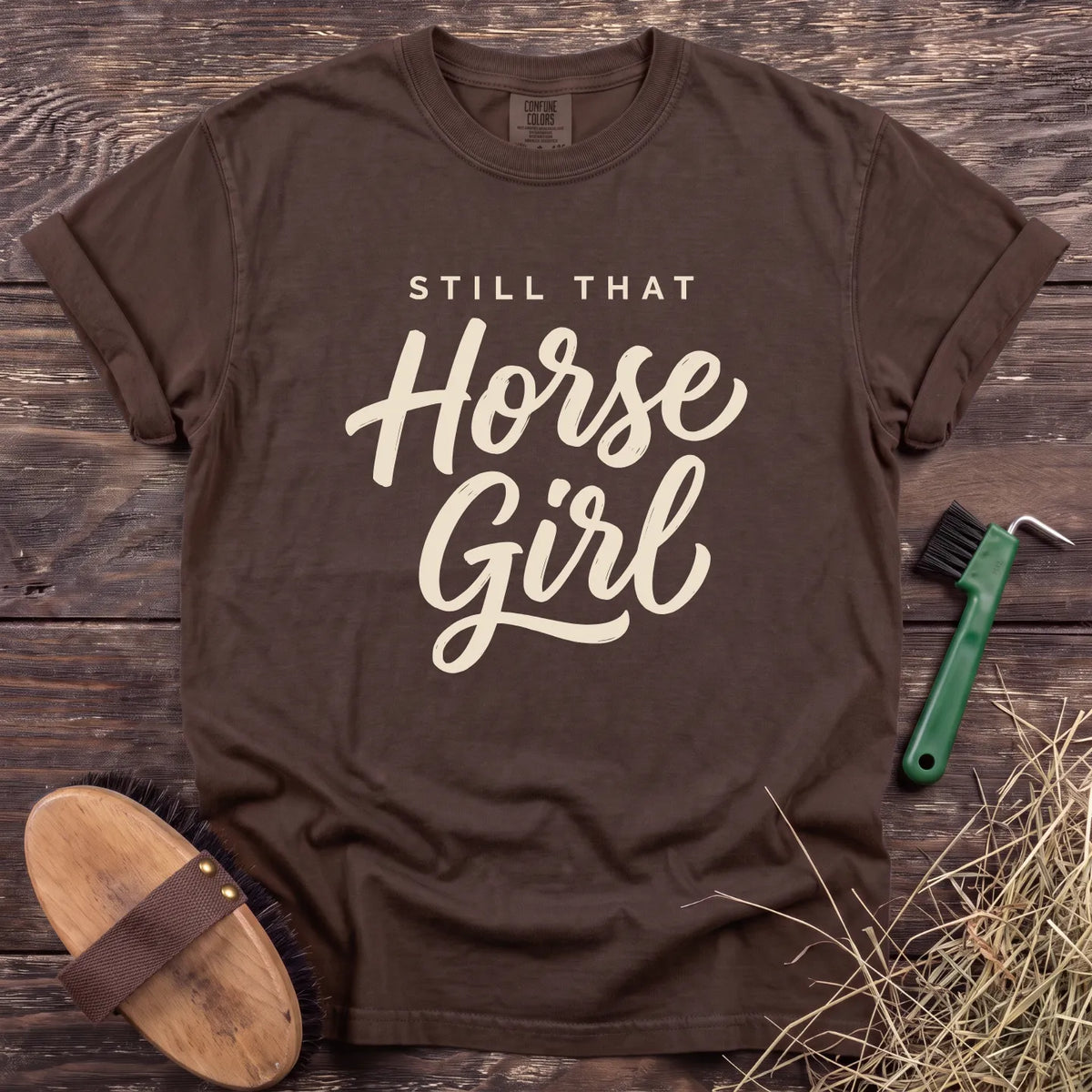 Still That Horse Girl T-Shirt in Espresso [color: Espresso]