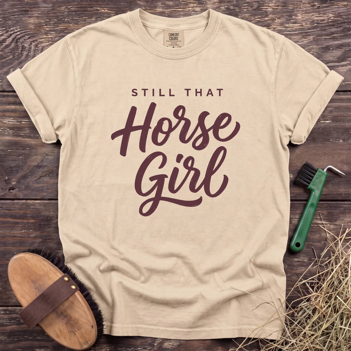 Still That Horse Girl T-Shirt in Ivory [color: Ivory]