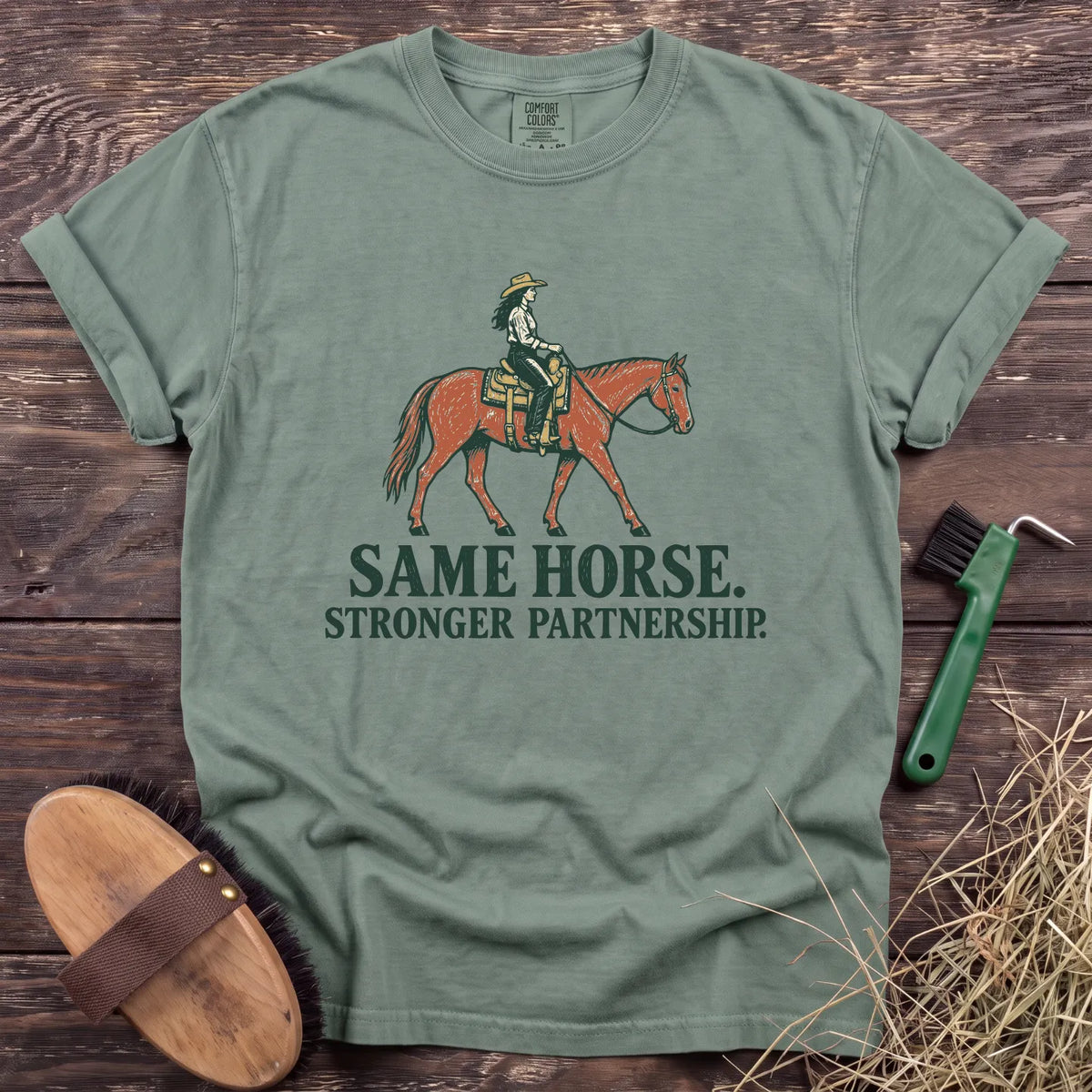 Stronger Partnership T-Shirt in Bay [color: Bay]
