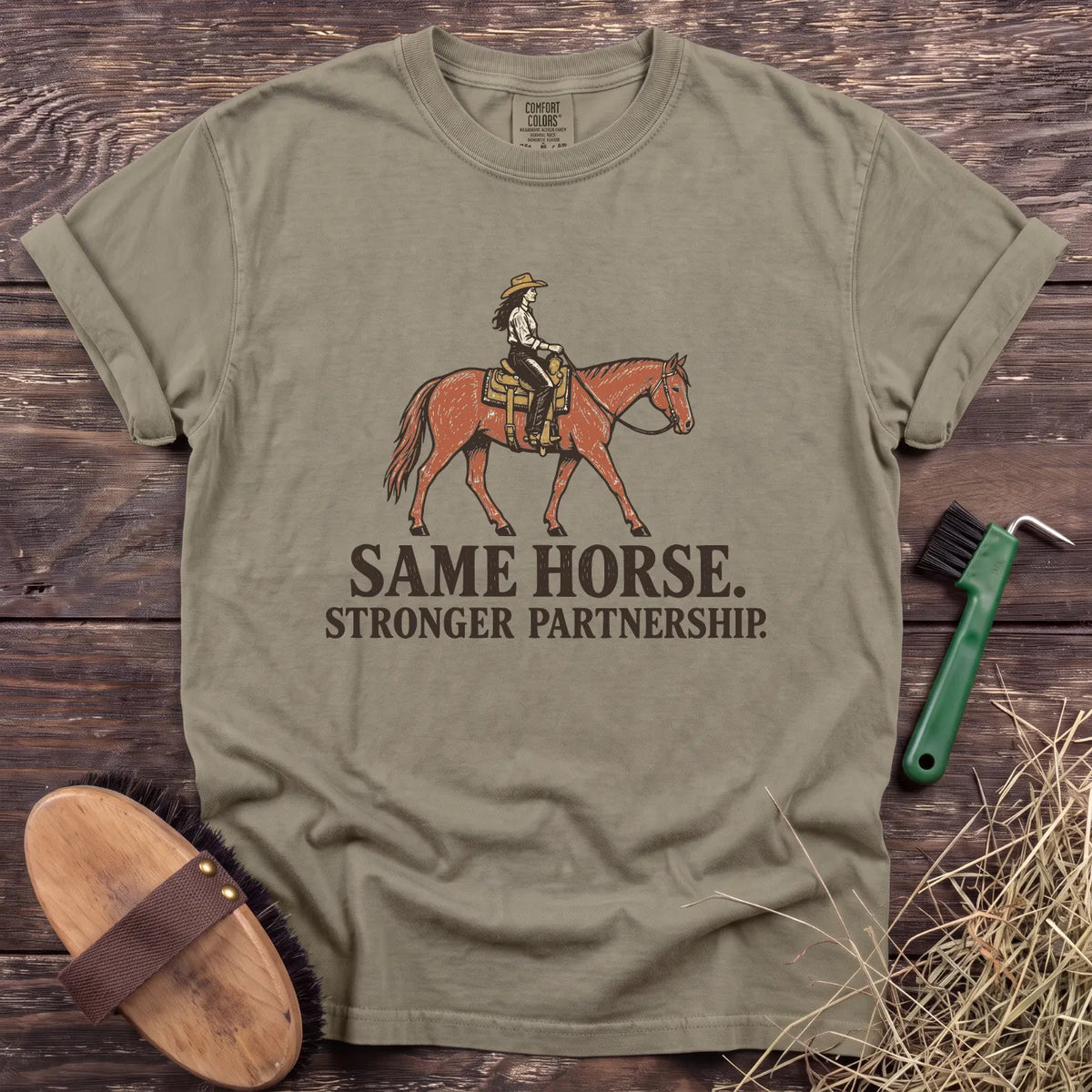 Stronger Partnership T-Shirt in Sandstone [color: Sandstone]