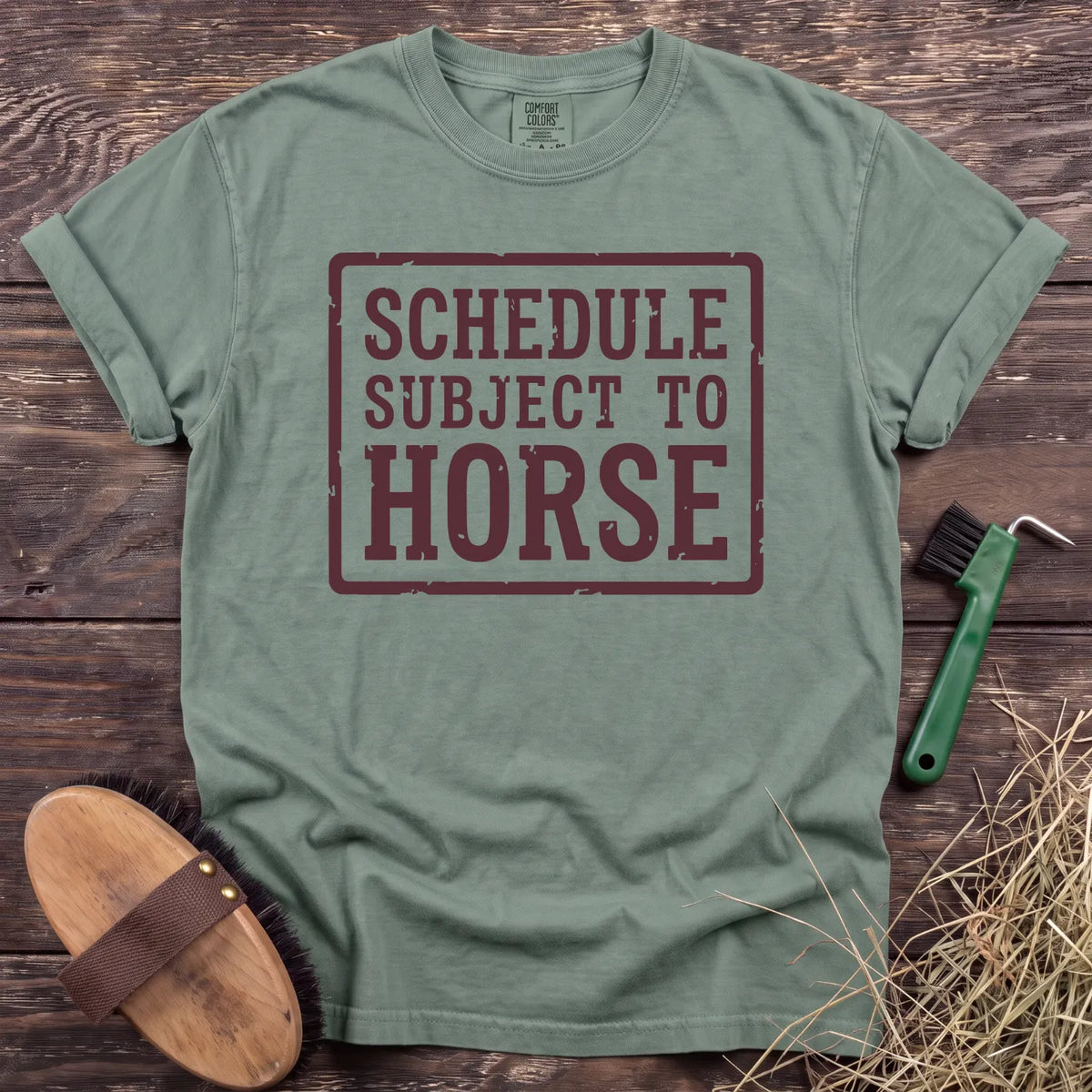 Subject to Horse T-Shirt in Bay [color: Bay]