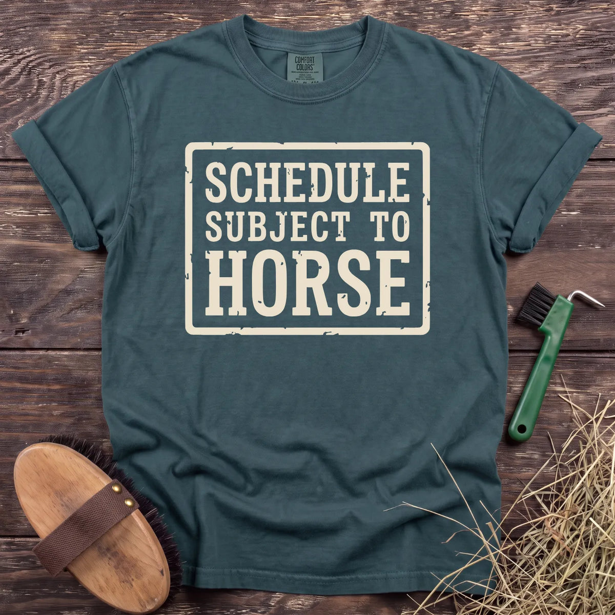 Subject to Horse T-Shirt in Blue Spruce [color: Blue Spruce]
