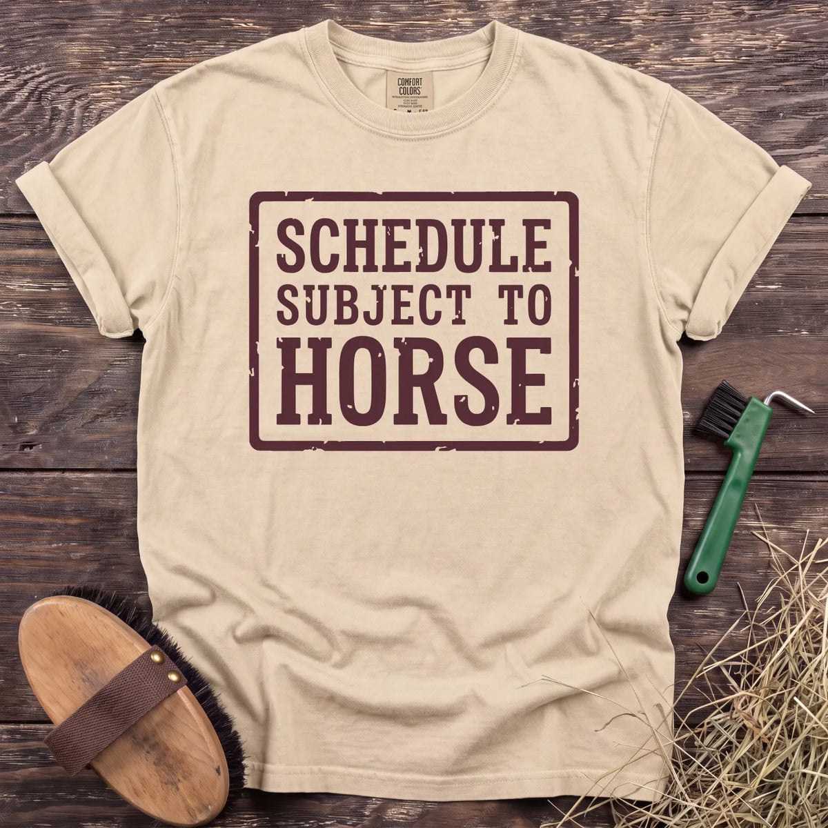 Subject to Horse T-Shirt in Ivory [color: Ivory]