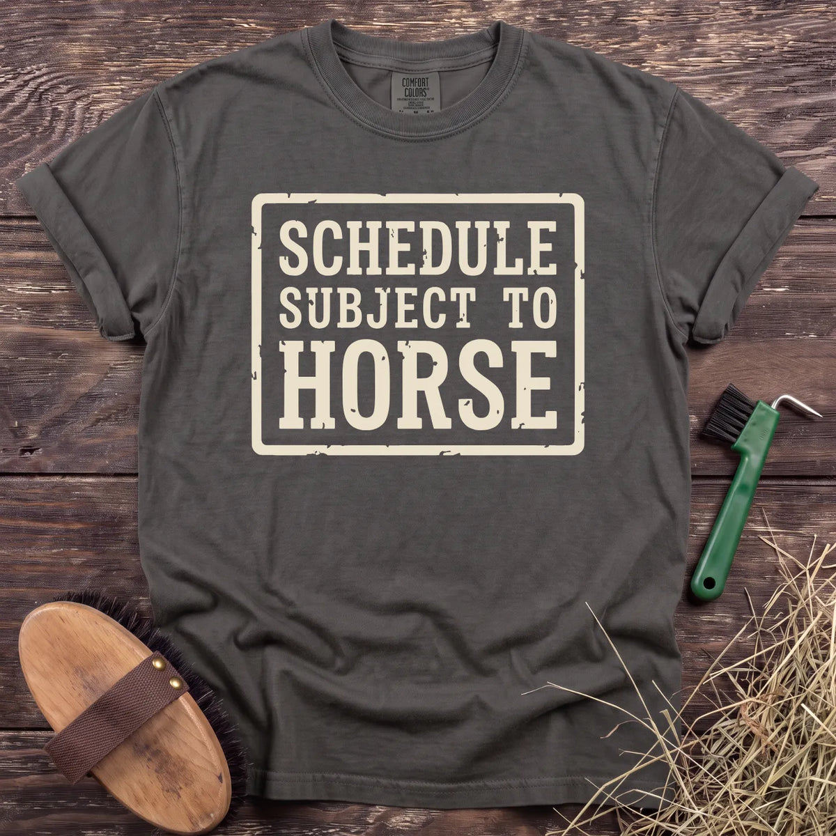 Subject to Horse T-Shirt in Pepper [color: Pepper]