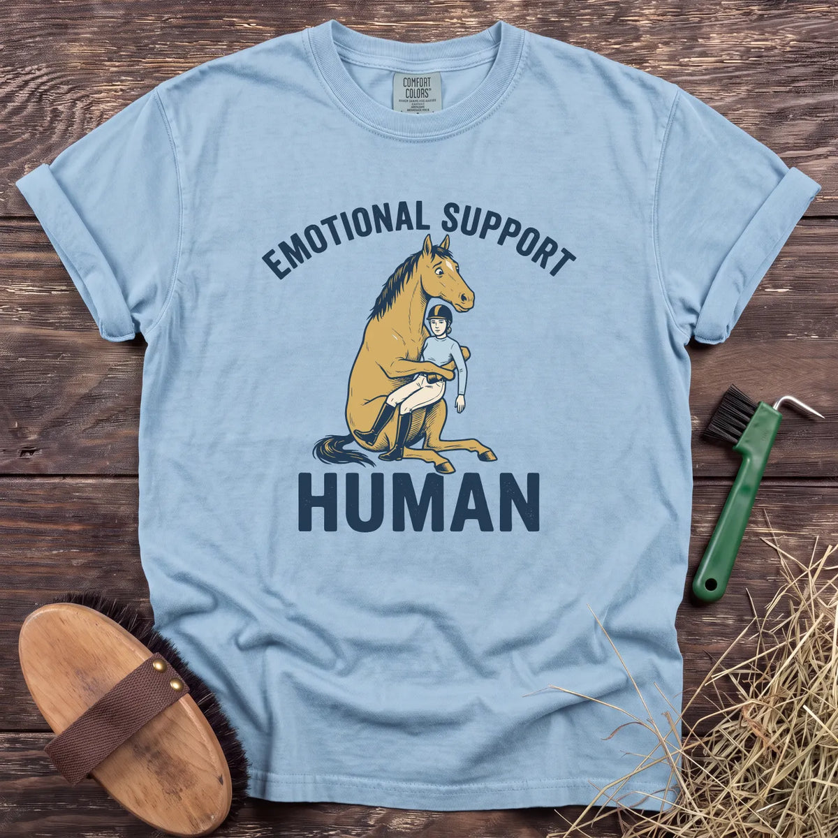 Support Human T-Shirt in Chambray [color: Chambray]