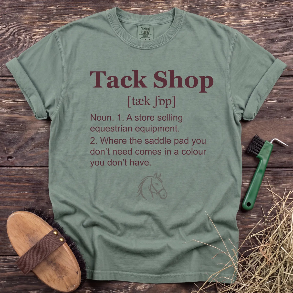 Tack Shop T-Shirt in Bay [color: Bay]