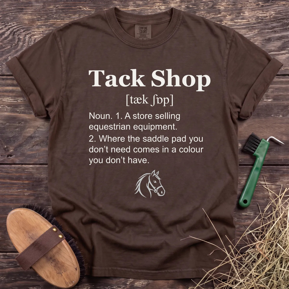 Tack Shop T-Shirt in Espresso [color: Espresso]