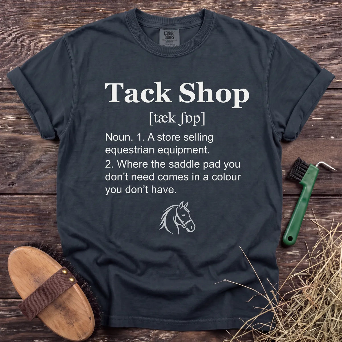 Tack Shop T-Shirt in Graphite [color: Graphite]