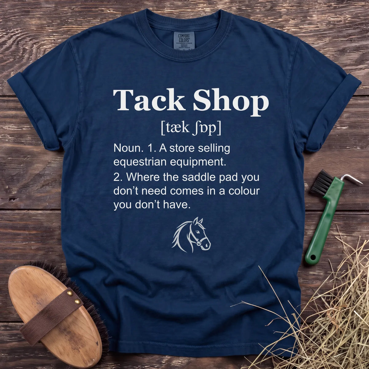 Tack Shop T-Shirt in Navy [color: Navy]