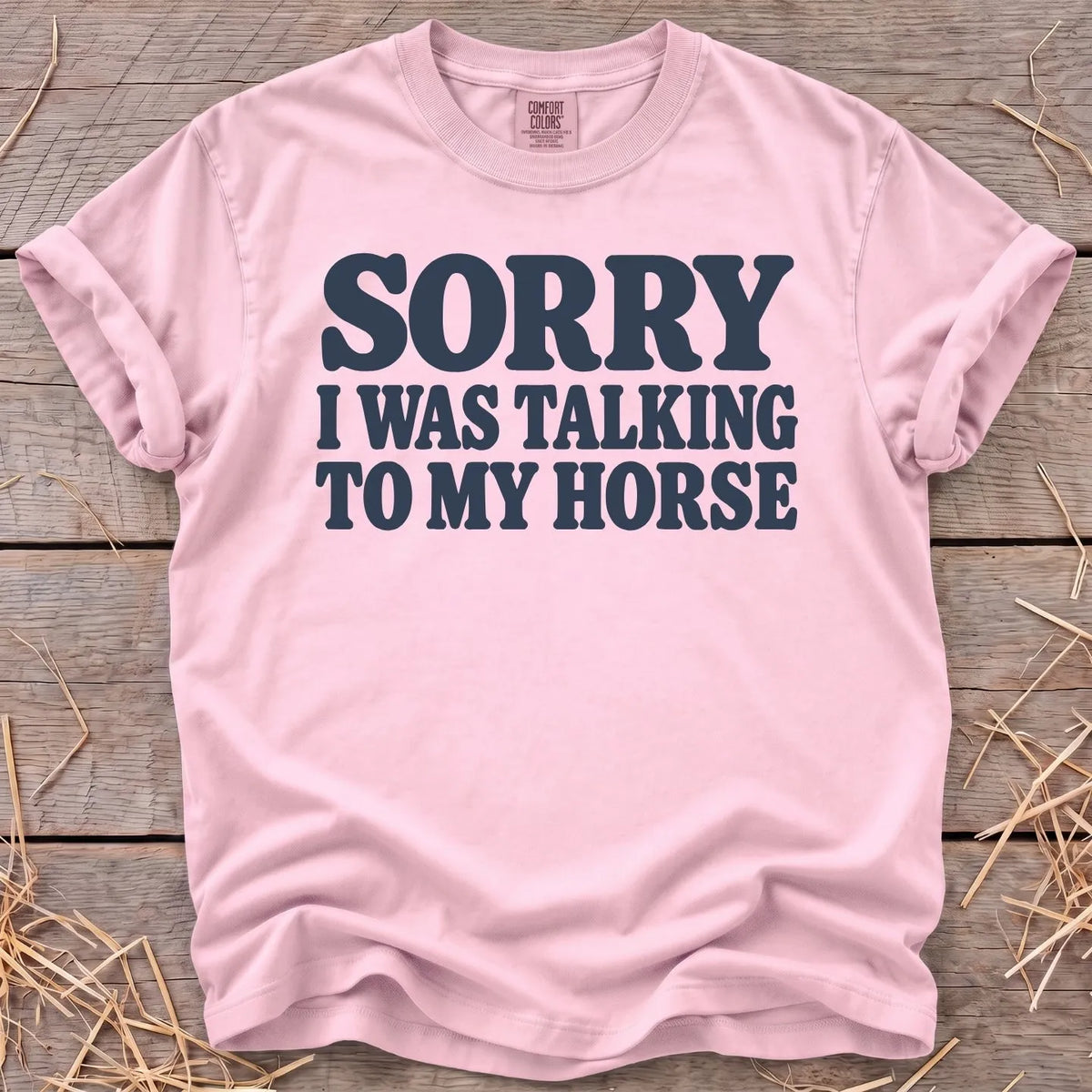 Talking to My Horse T-Shirt in Blossom [color: Blossom]