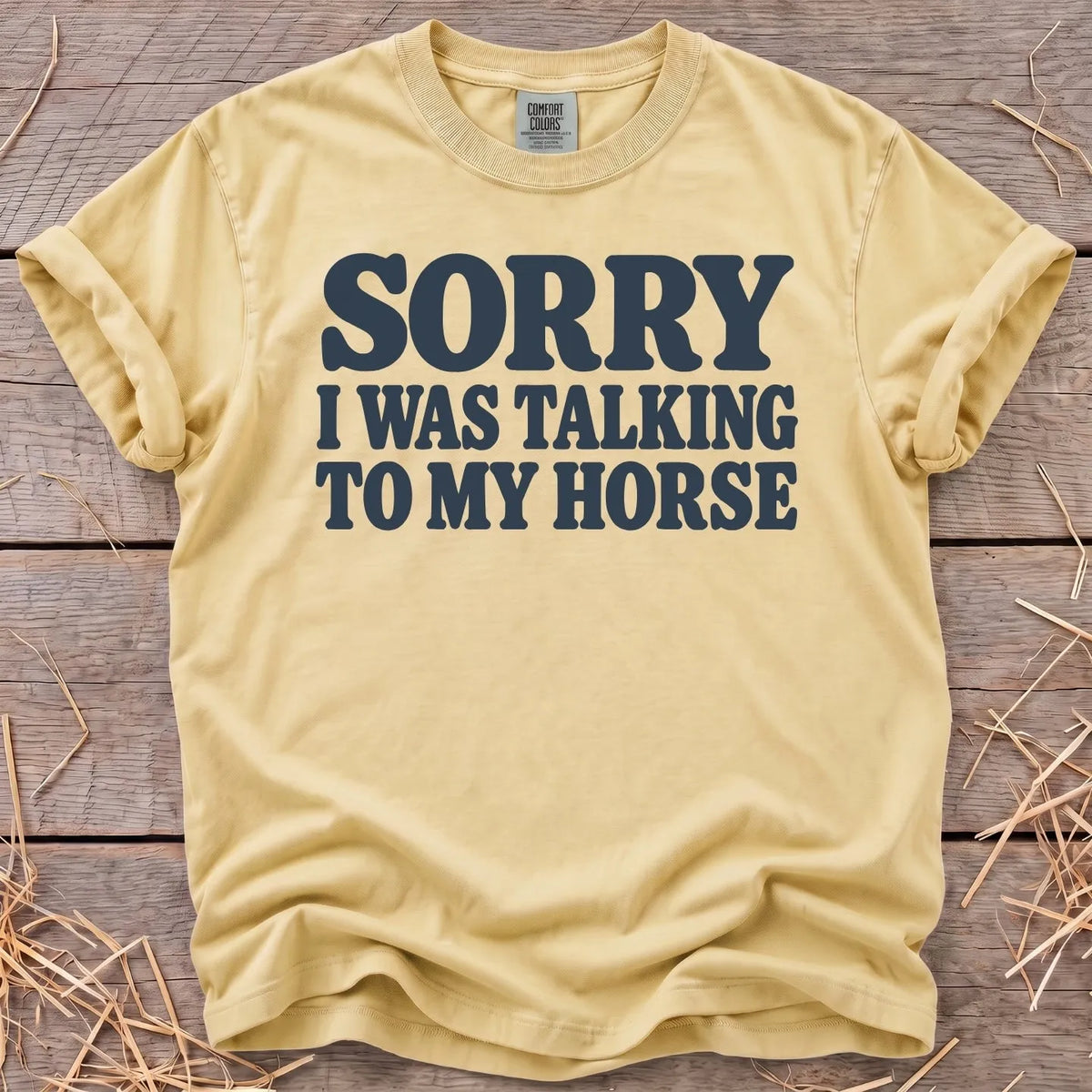 Talking to My Horse T-Shirt in Butter [color: Butter]