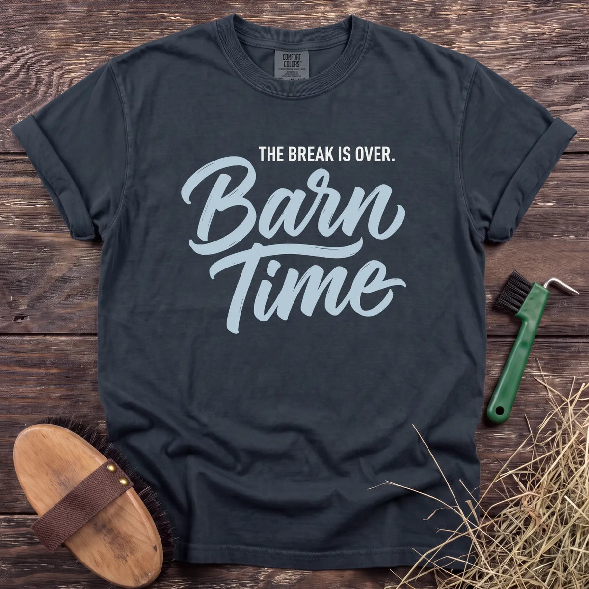 The Break Is Over T-Shirt in Graphite [color: Graphite]