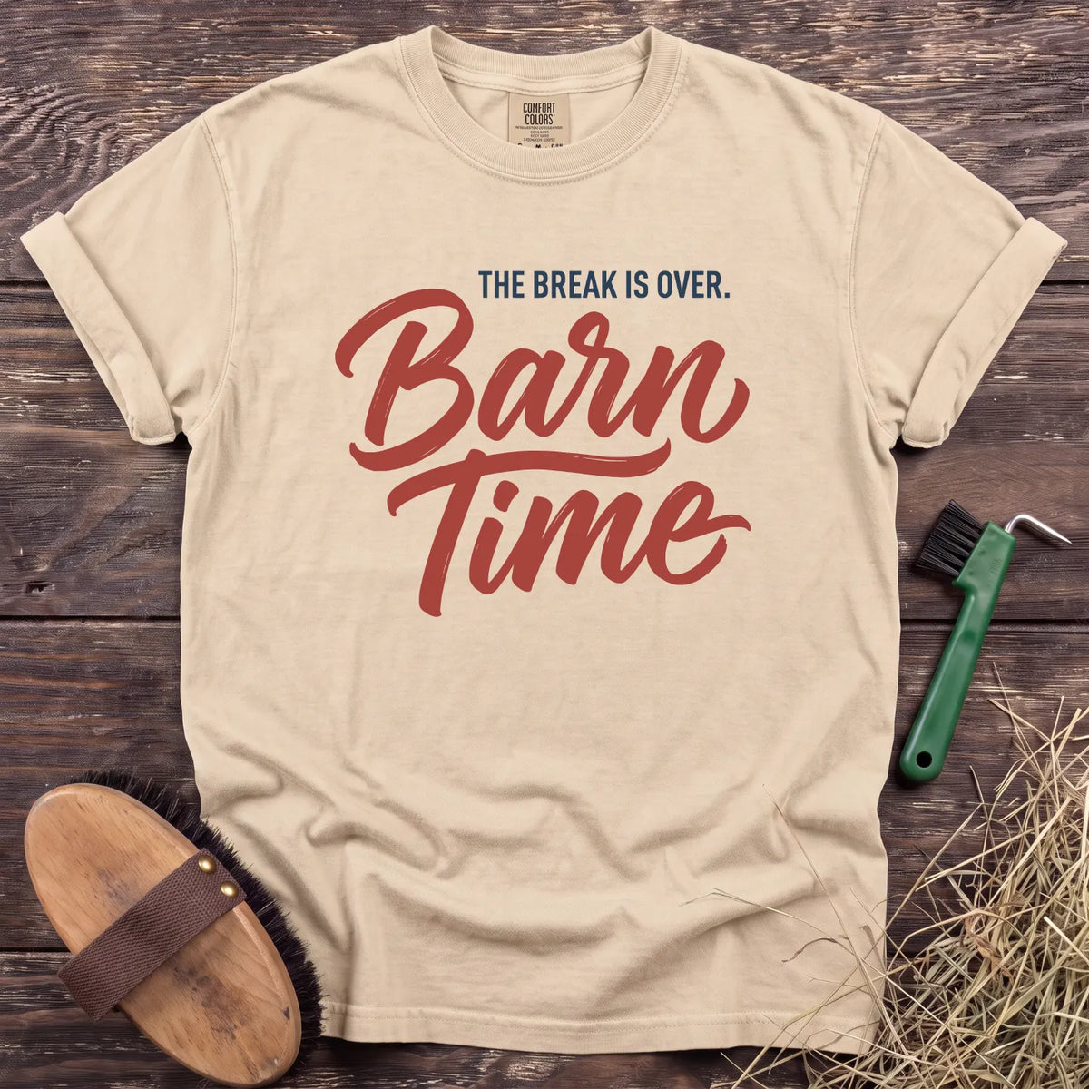 The Break Is Over T-Shirt in Ivory [color: Ivory]