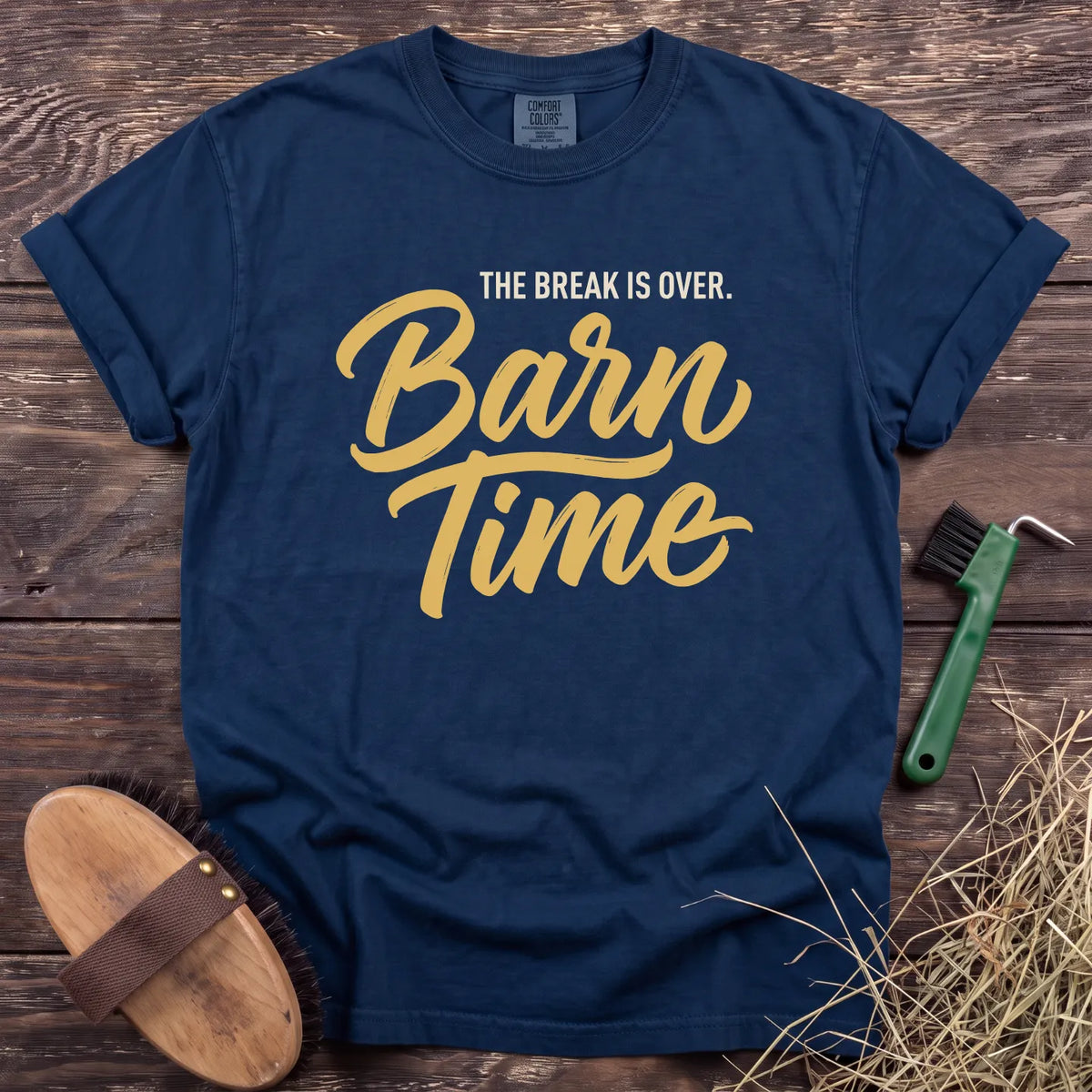 The Break Is Over T-Shirt in Navy [color: Navy]