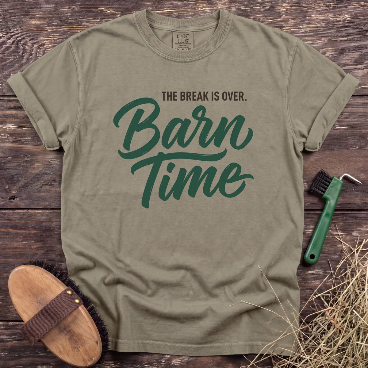 The Break Is Over T-Shirt in Sandstone [color: Sandstone]