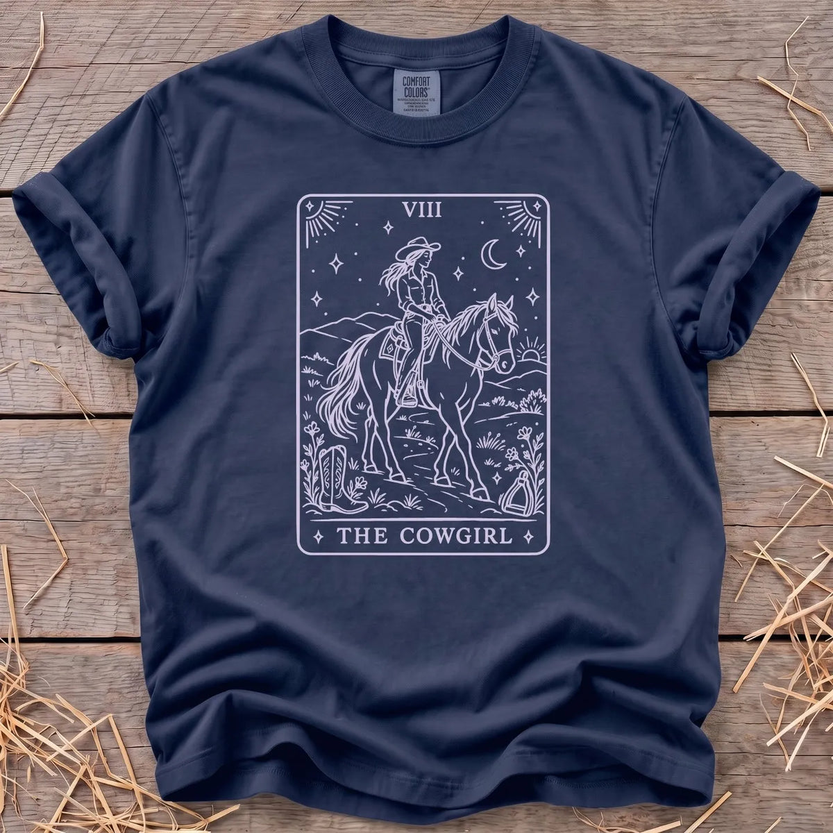 The Cowgirl T-Shirt in Navy [color: Navy]