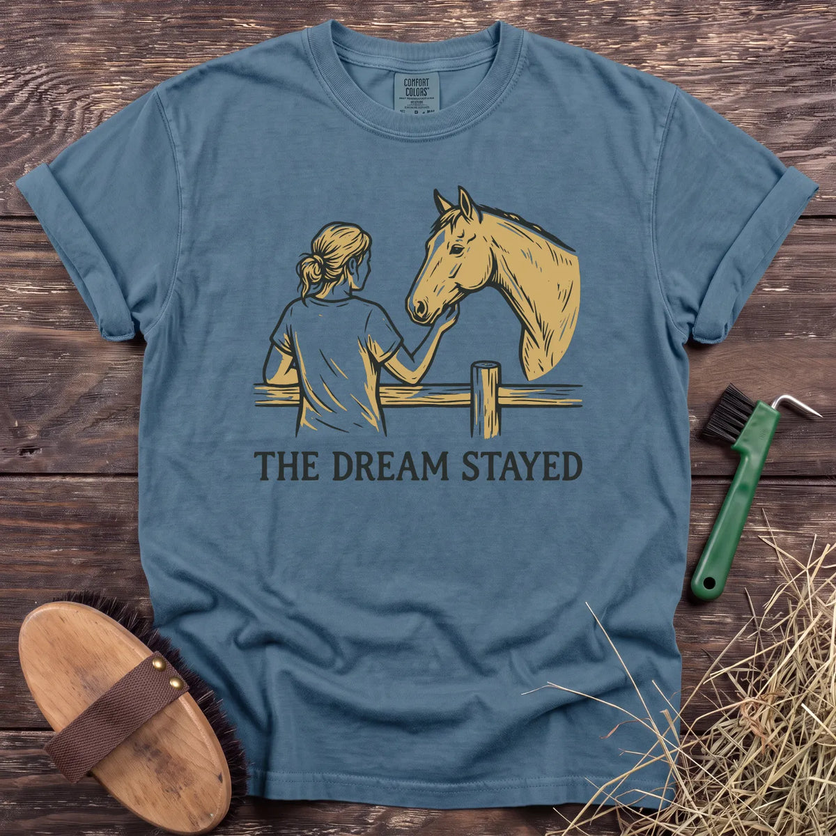 The Dream Stayed T-Shirt in Ice Blue [color: Ice Blue]