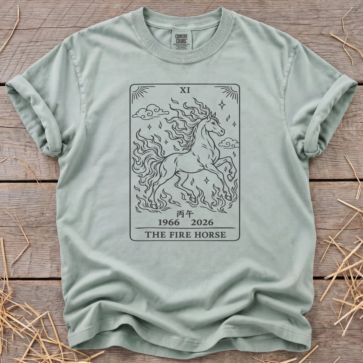 The Fire Horse T-Shirt in Bay [color: Bay]
