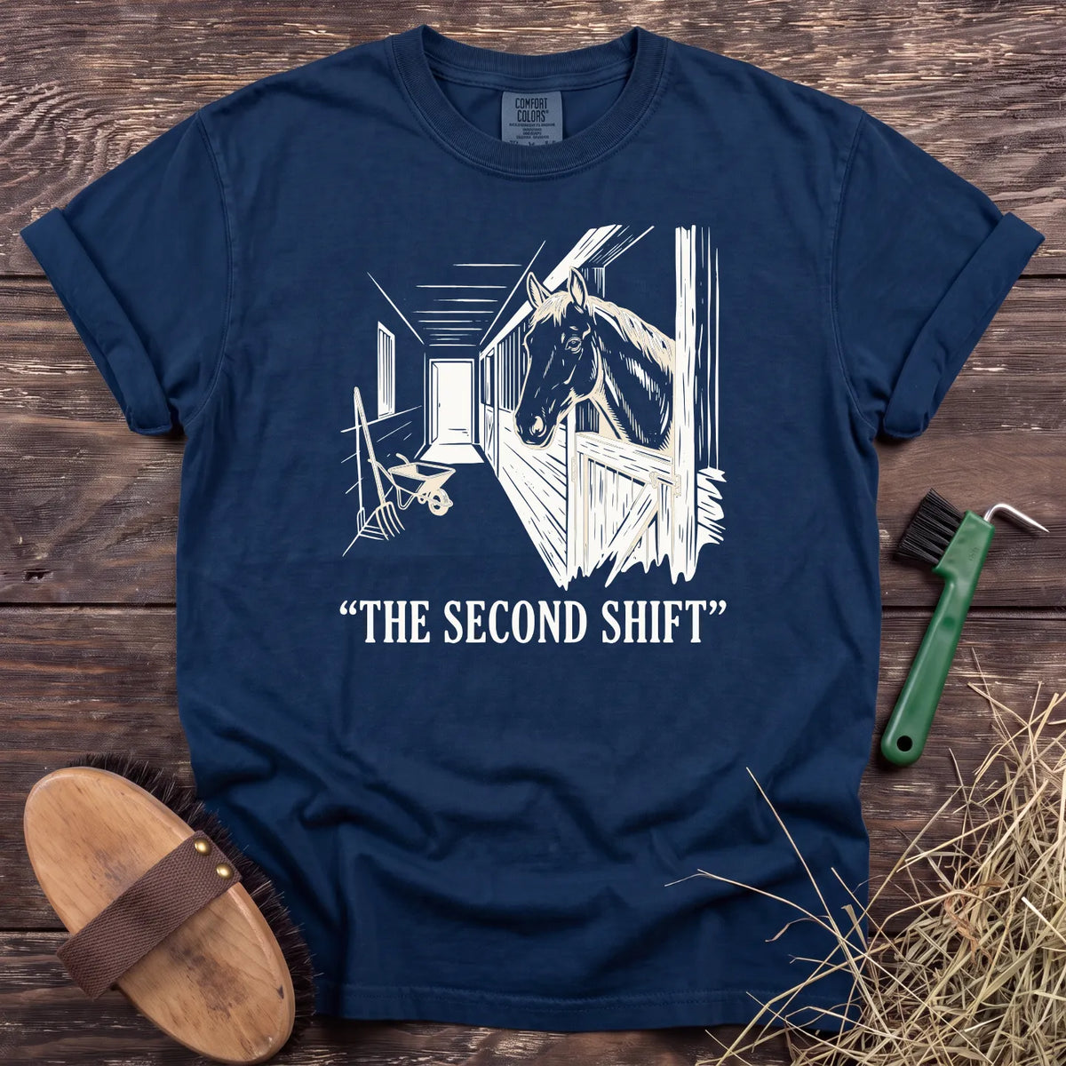 The Second Shift T-Shirt in Navy [color: Navy]