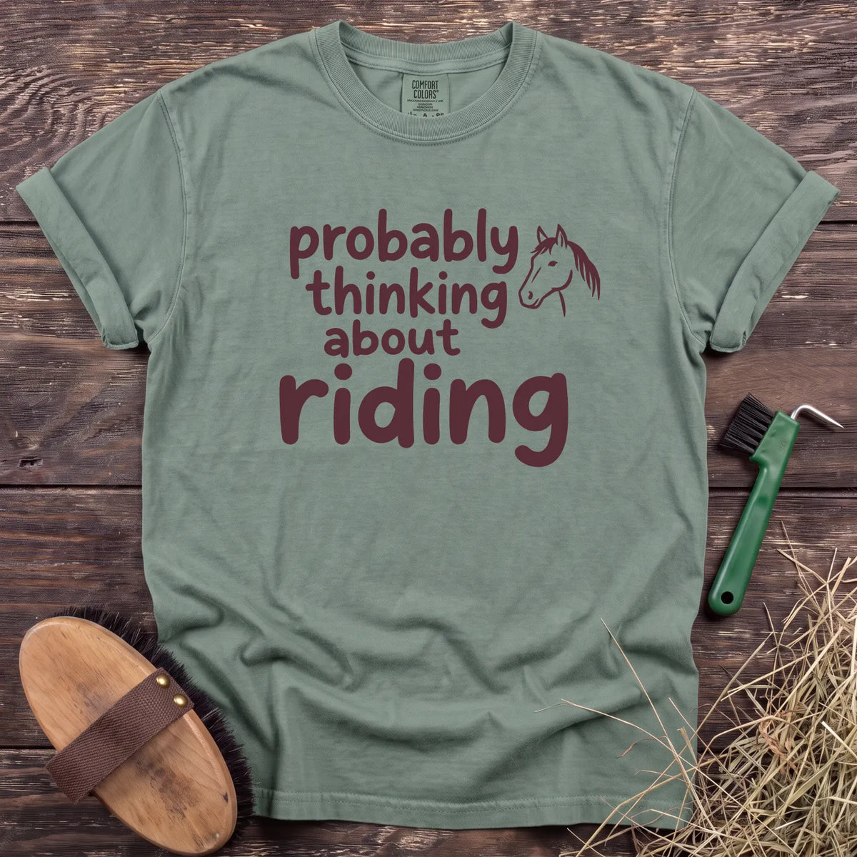 Thinking About Riding T-Shirt in Bay [color: Bay]