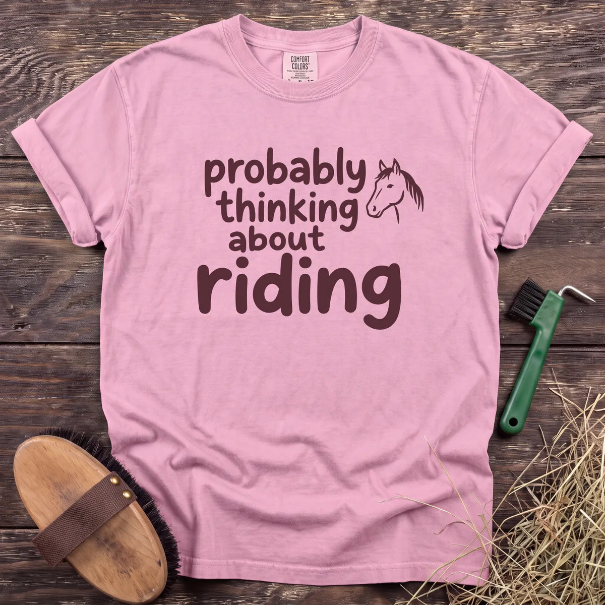 Thinking About Riding T-Shirt in Blossom [color: Blossom]