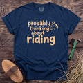 Thinking About Riding T-Shirt in Navy [color: Navy]