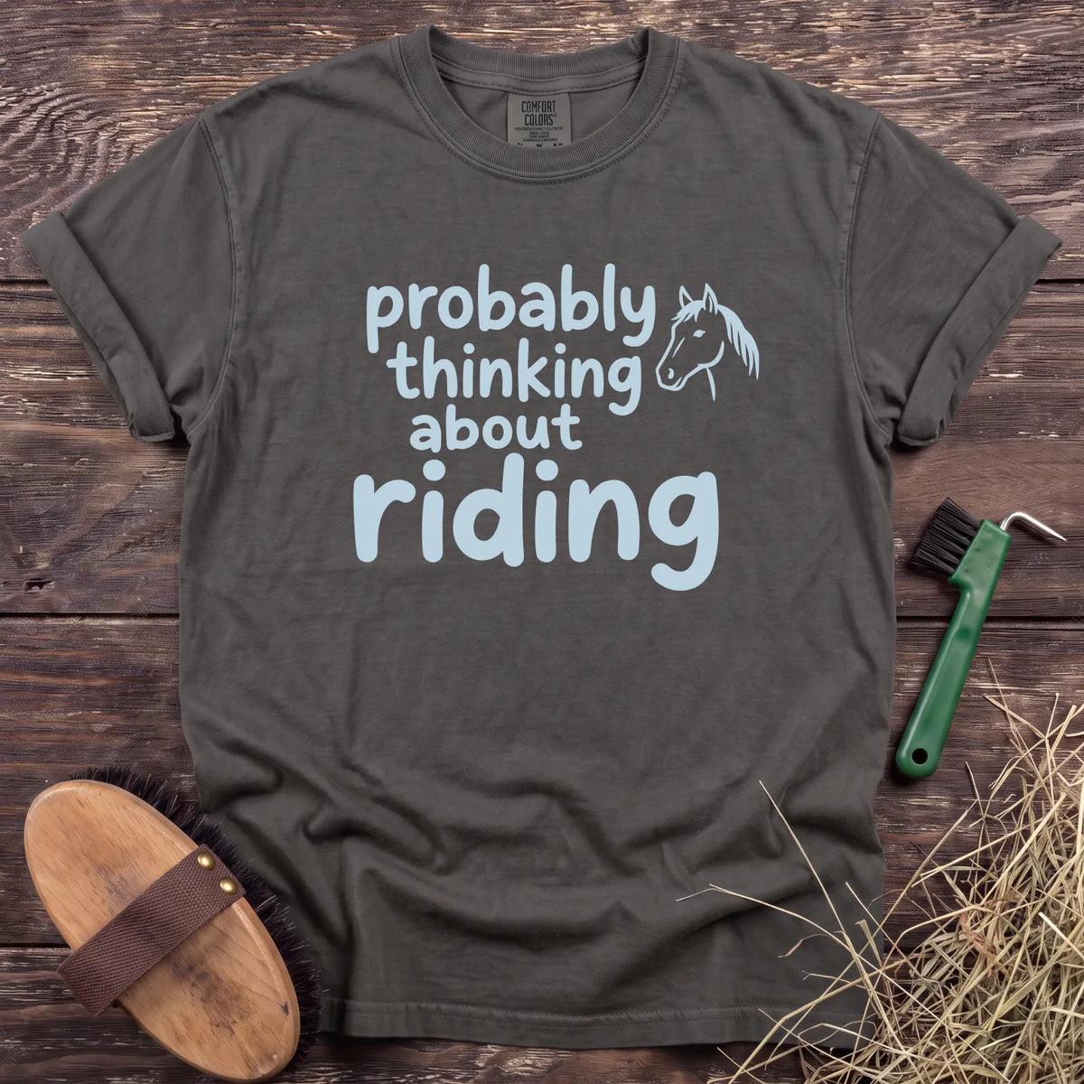 Thinking About Riding T-Shirt in Pepper [color: Pepper]