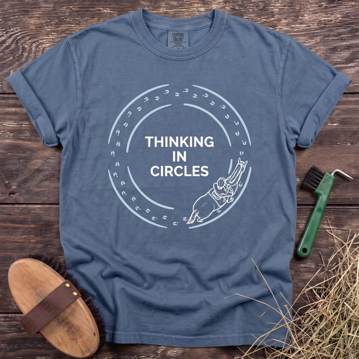 Thinking in Circles T-Shirt in Blue Jean [color: Blue Jean]