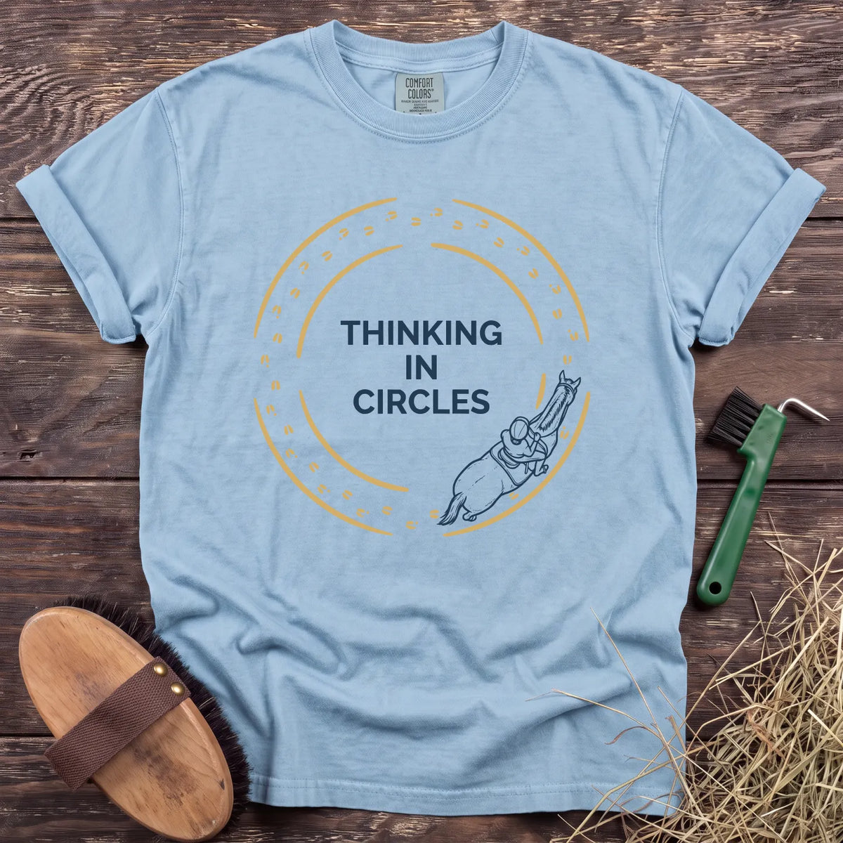 Thinking in Circles T-Shirt in Chambray [color: Chambray]