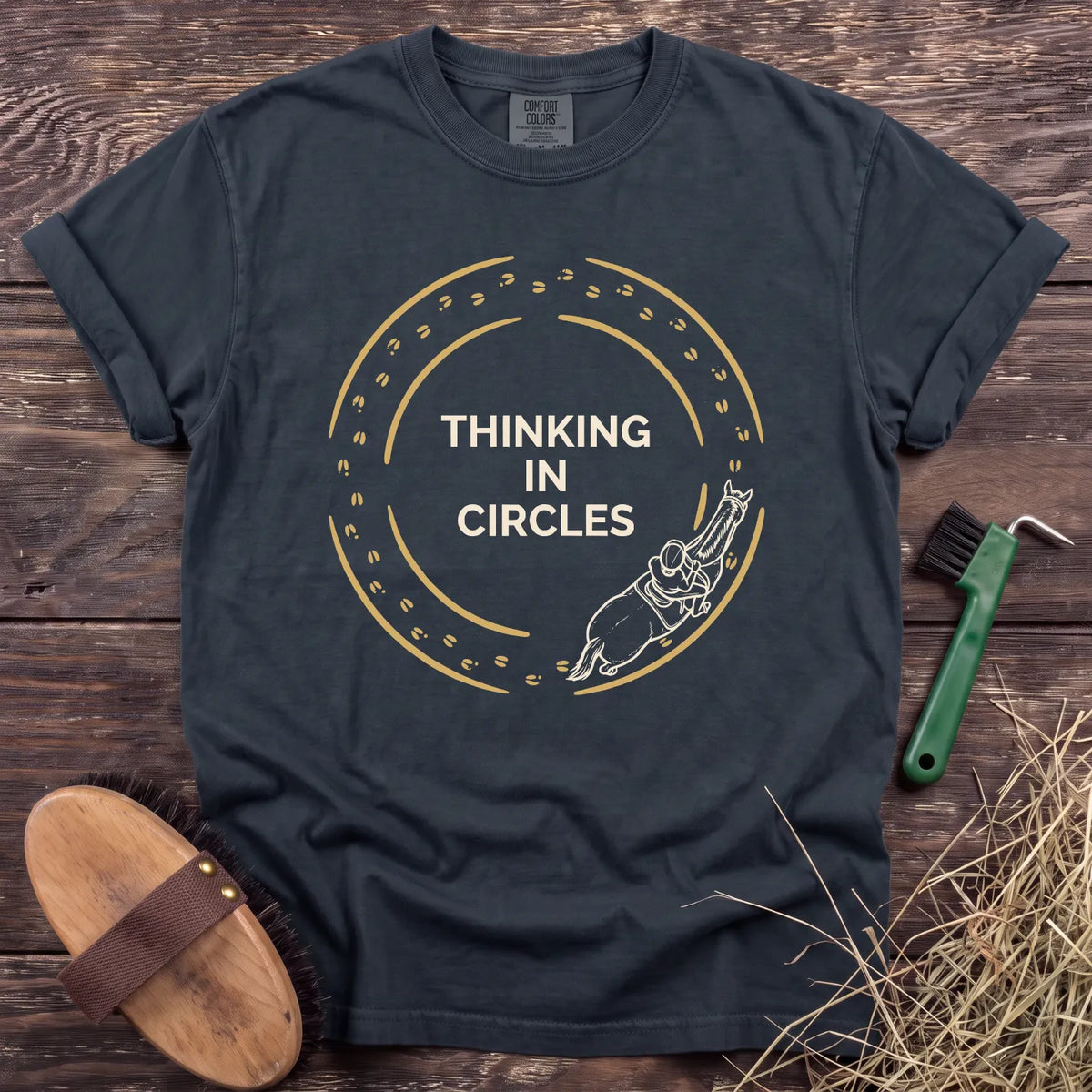 Thinking in Circles T-Shirt in Graphite [color: Graphite]
