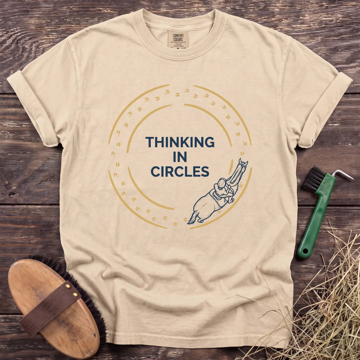 Thinking in Circles T-Shirt in Ivory [color: Ivory]