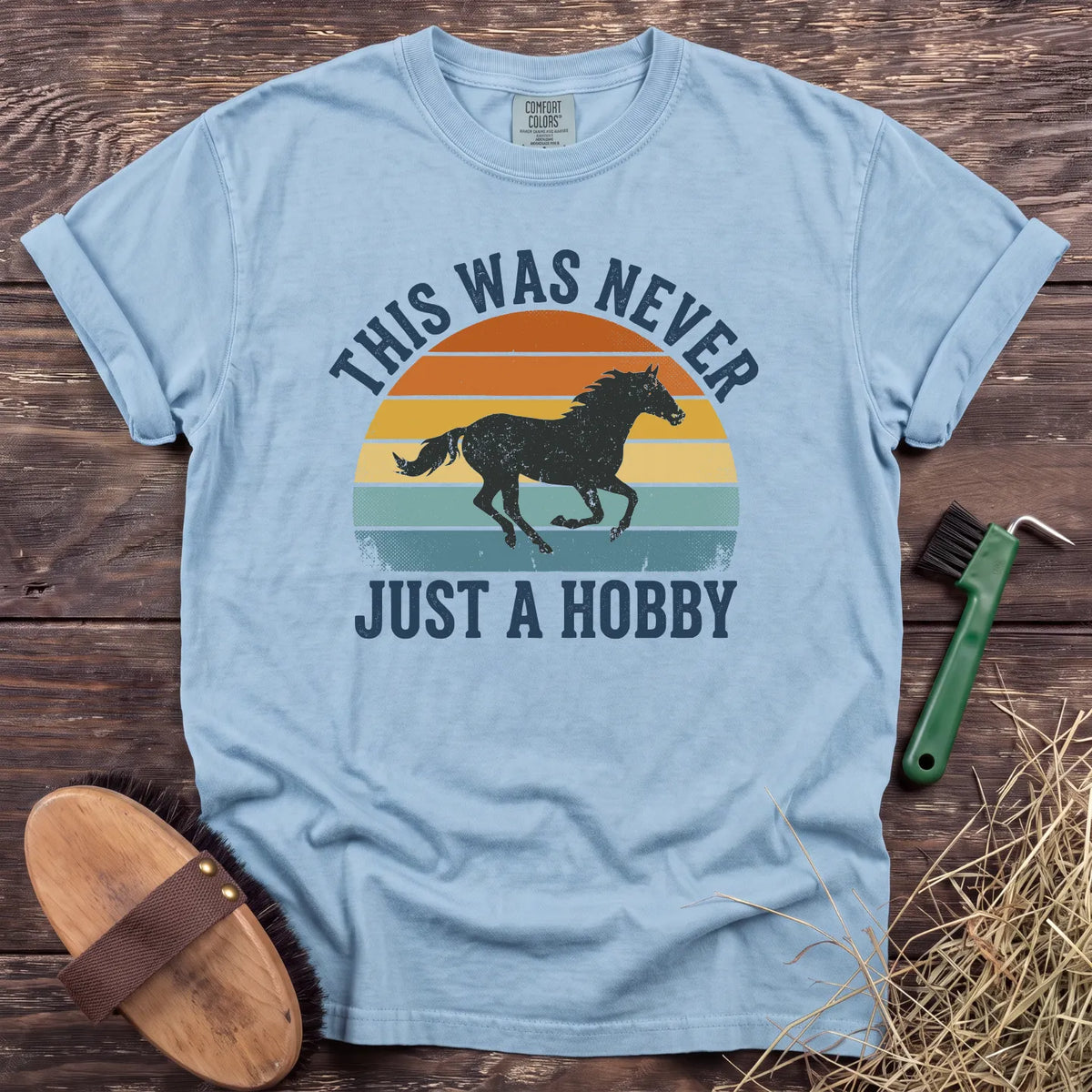 Never Just a Hobby T-Shirt in Chambray [color: Chambray]